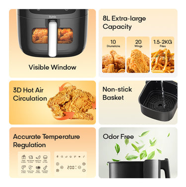 Syinix 8L Digital Hot Air Circulation Air fryer-SAIF75E